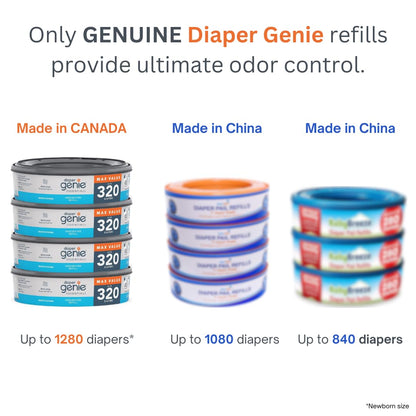 Diaper Genie Essentials - Paquete de 4 repuestos redondos