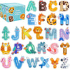 RAEQKS Jumbo Letras magnéticas ABC Alfabeto Imanes Animal