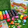 MGparty 22 huevos de dinosaurio de Pascua para eclosionar huevos de dinosaurio