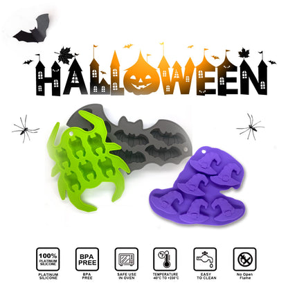 MEYOGO Juego de 5 moldes de silicona para Halloween