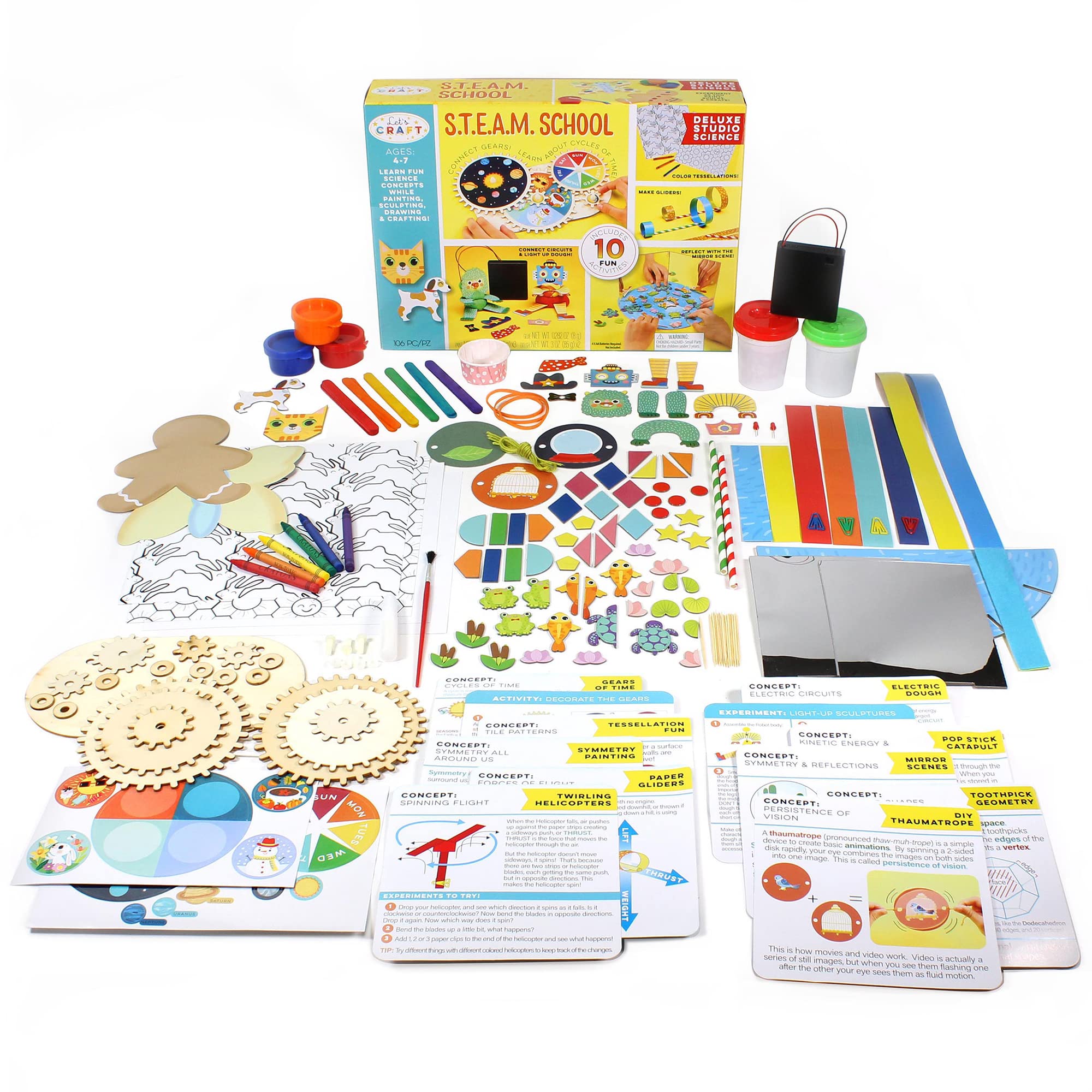 Bright Stripes STEAM - Kit de ciencia para niños de 4 a 7 años de arte y manualidades