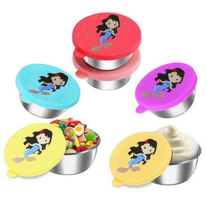 6 recipientes para salsa de ensalada para niños