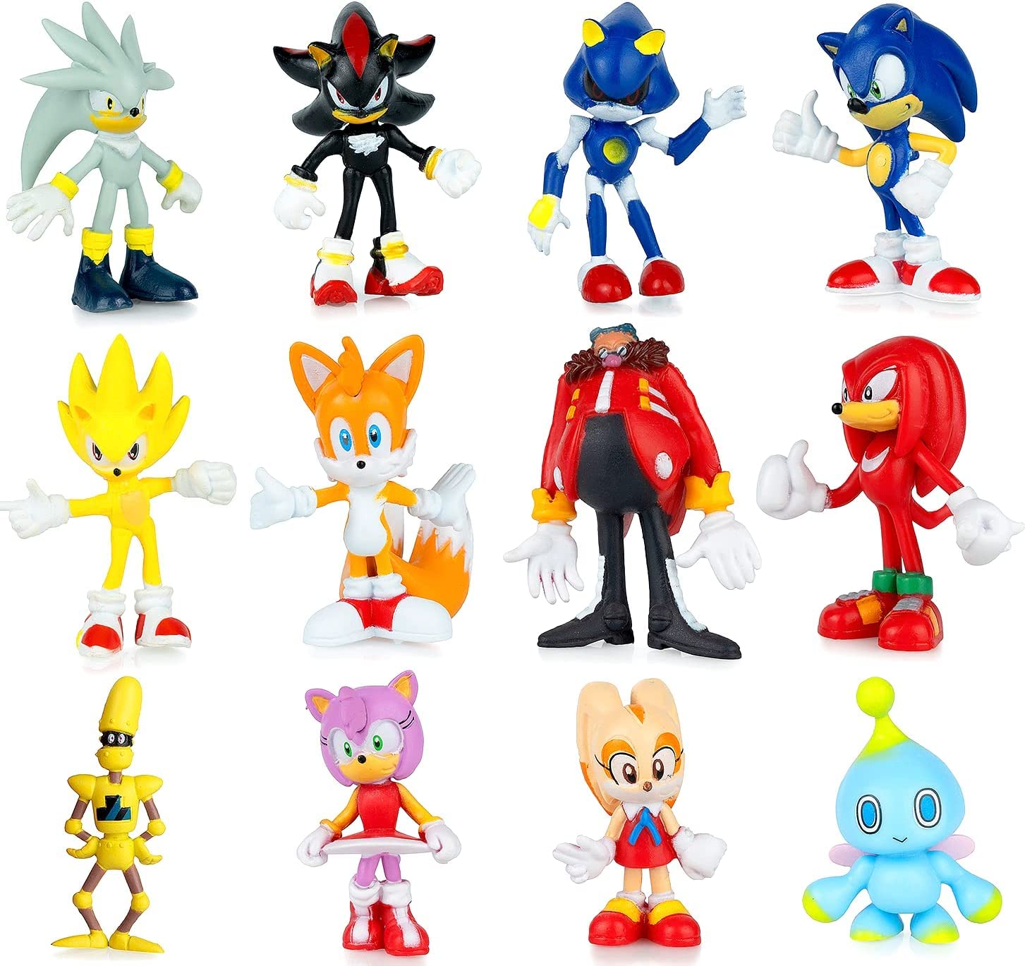 HASMI Figuras de acción de Sonic, 12 figuras