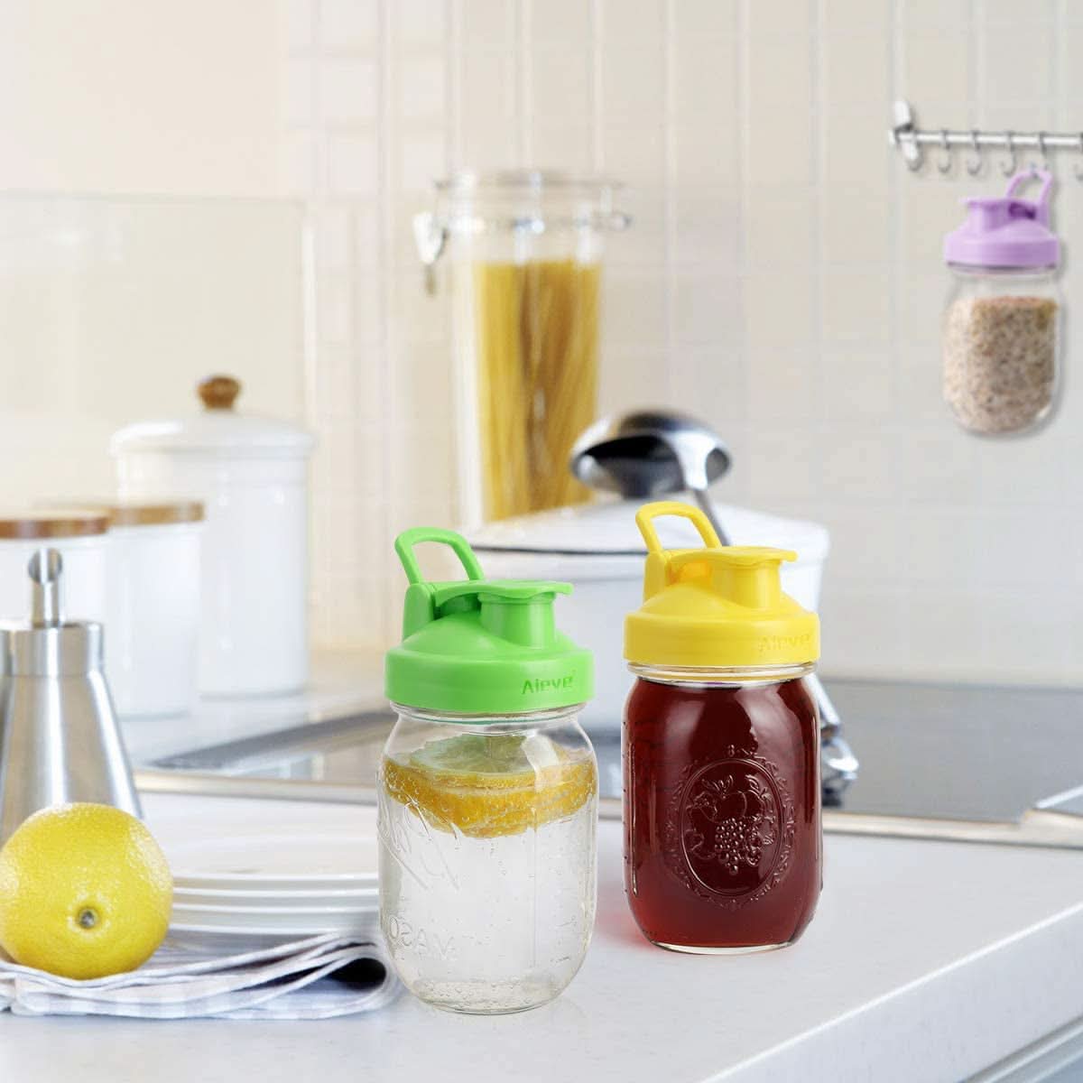 Mason Jar Lids, 6 Pack Reusable Regular Mouth Canning Lids