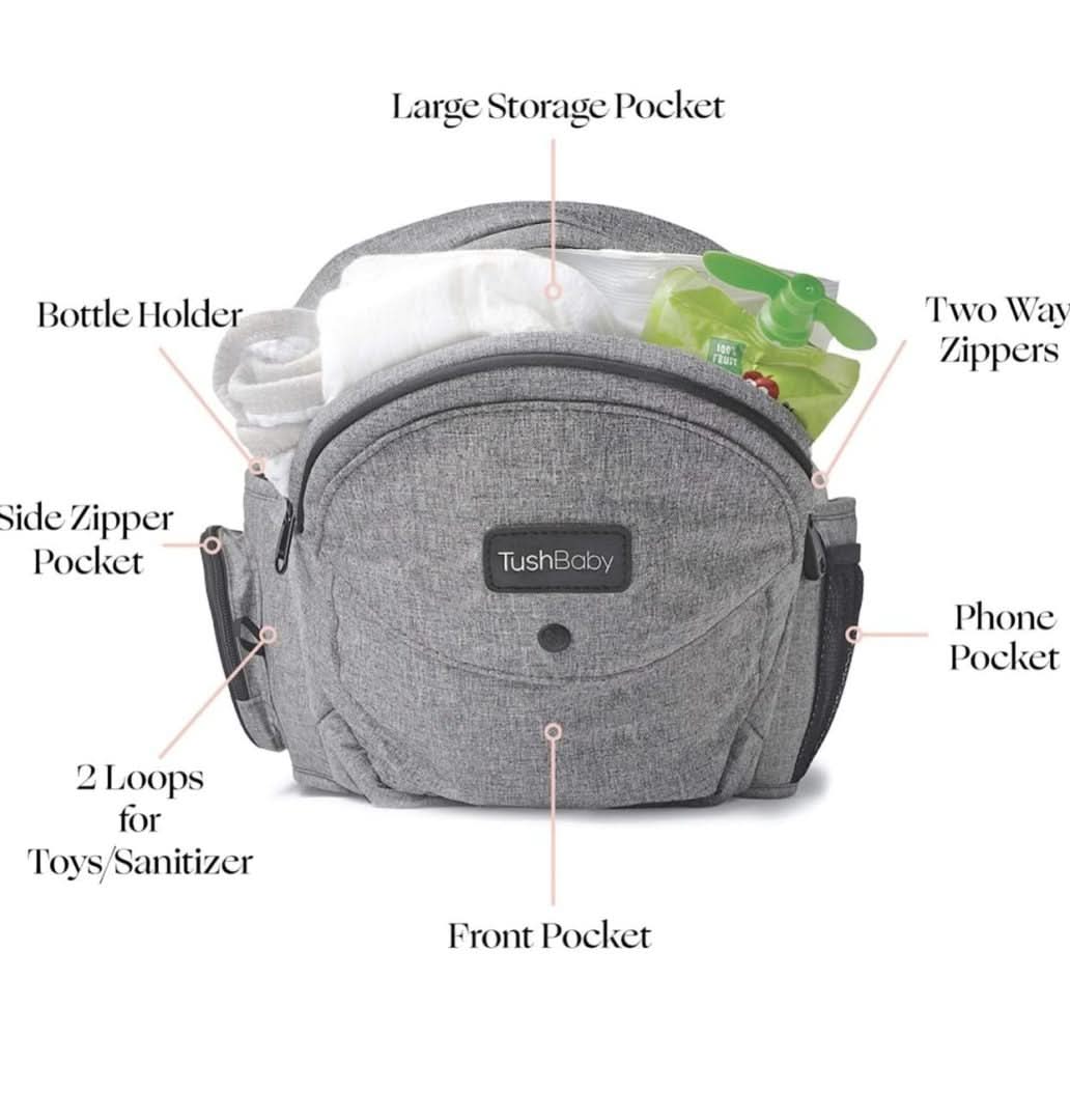 TushBaby The Only Safety Certified Hip Seat Baby Carrier