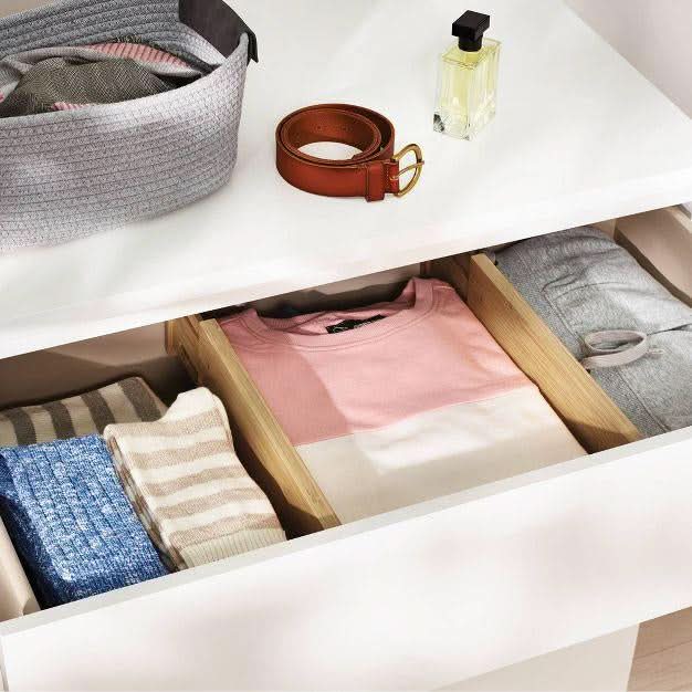 Juego de 2 separadores de cajones extensibles de bambú - Brightroom™