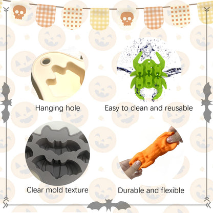 MEYOGO Juego de 5 moldes de silicona para Halloween