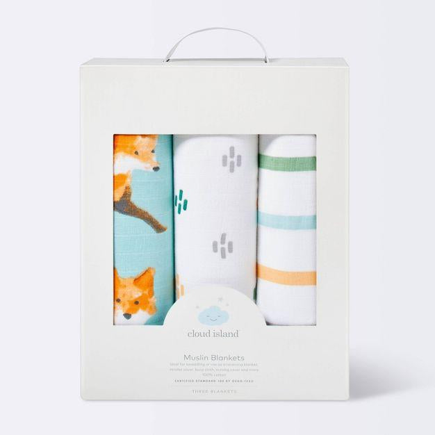 Muslin Swaddle Blanket - Cloud Island™ Fox