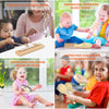 Instrumentos musicales para niños, 21 paquetes de juguetes de percusión musical de madera 100 % natural