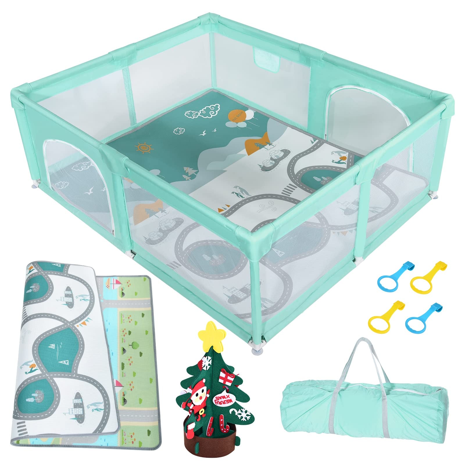 Playpen para bebés y niños pequeños, 71 x 59 pulgadas