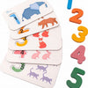 Juego de tarjetas flash de números y letras
