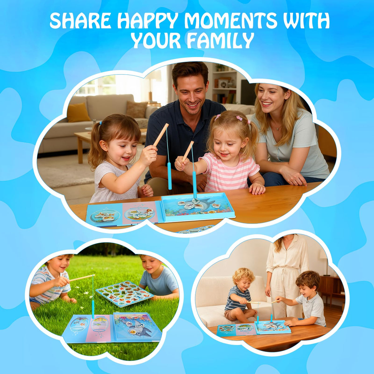 Juego de pesca magnético para niños de 3 a 8 años