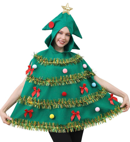 1 pieza de disfraz de árbol de Navidad para adultos