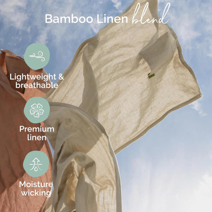 Boba Ring Sling - Portabebés, lino de bambú, recién nacido a niño pequeño / 8-35 libras