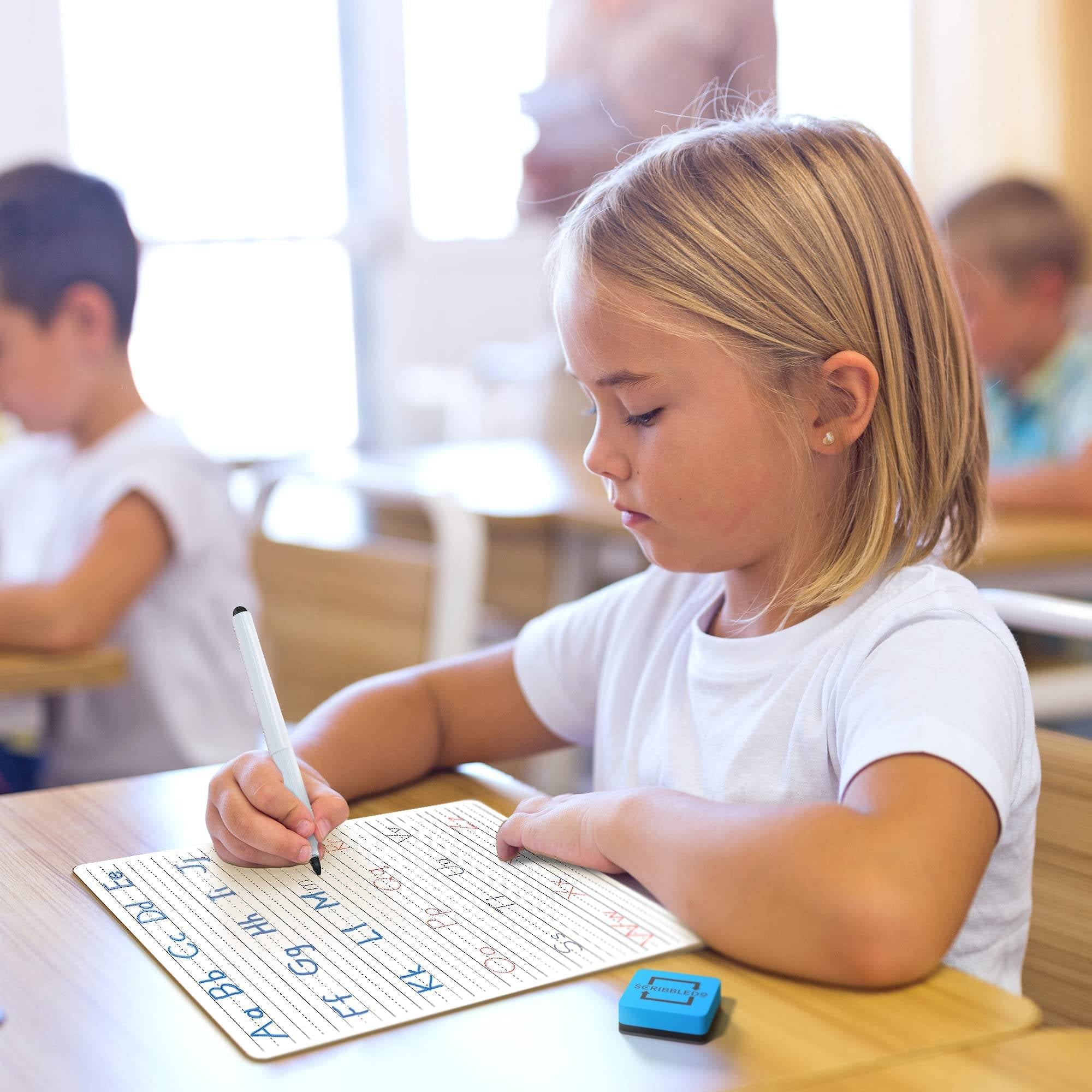 Scribbledo Práctica de escritura a mano de borrado en seco para niños de 9 x 12 pulgadas