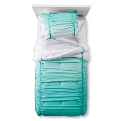 Pillowfort- Set edredón y funda tamaño twin, color menta