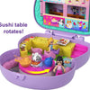 Polly Pocket Sushi Shop - Juego compacto con temática de sushi japonés con 2 micromuñecas y 12 accesorios