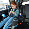 Bandeja de viaje ajustable – Abrazadera universal de fijación rápida para asientos de coche