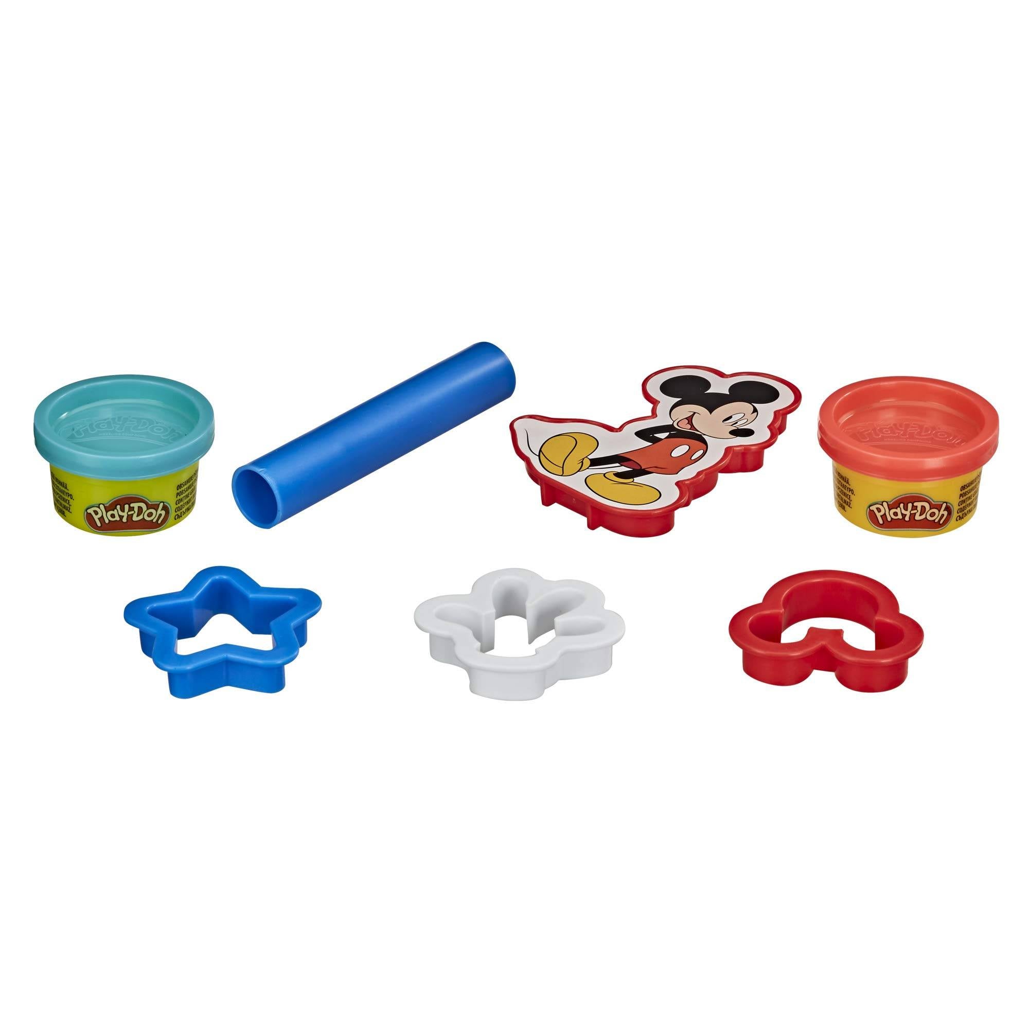 Play-Doh Disney Mickey Mouse Juego de 5 herramientas para niños de 3 años y más con 2 colores no tóxicos