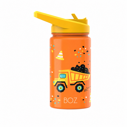 BOZ Kids - Botella de agua aislada con tapa de popote