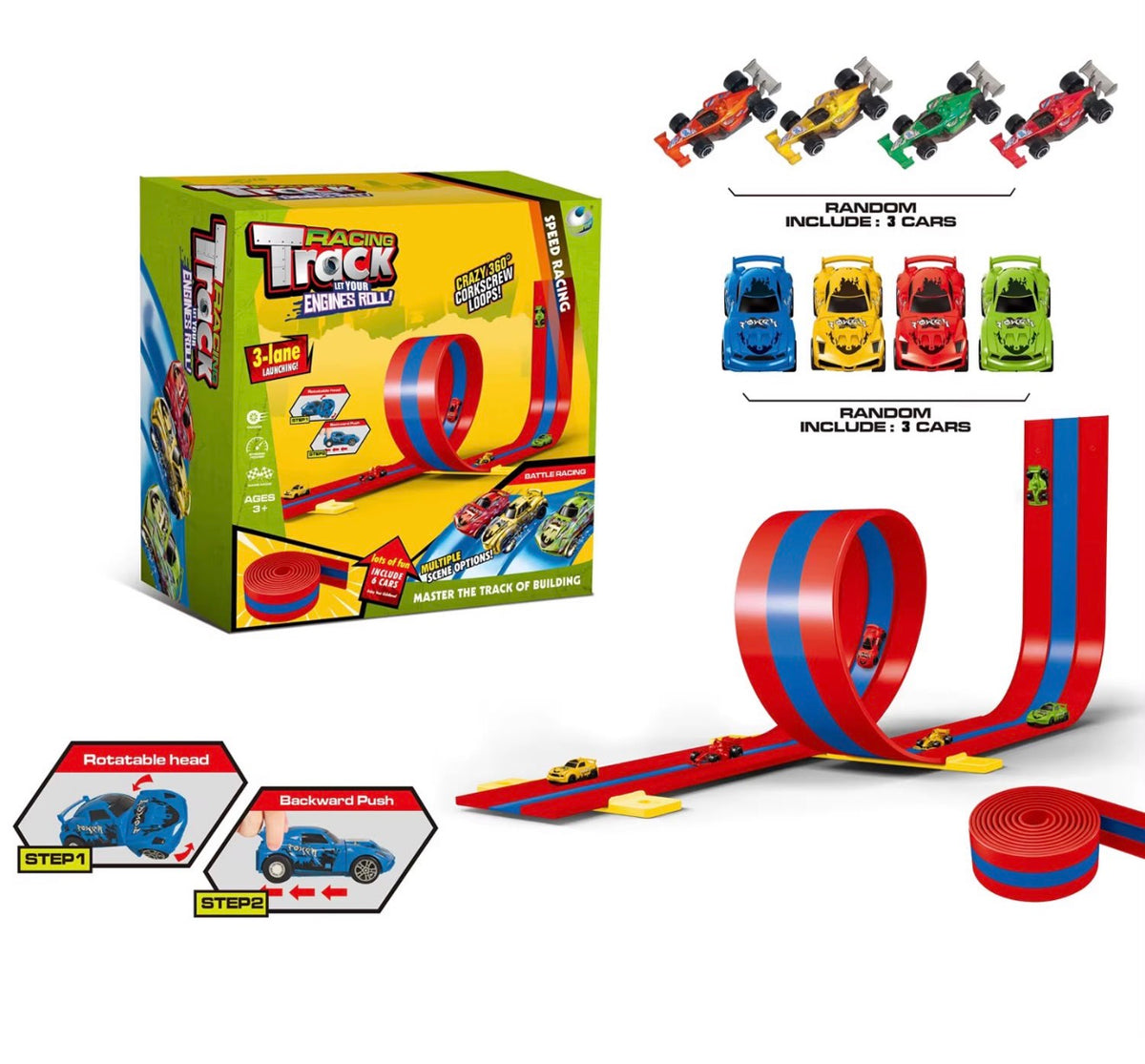 Racing track pista con carritos