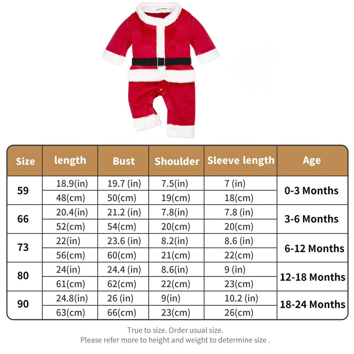 Traje de Santa de 18 a 24 meses