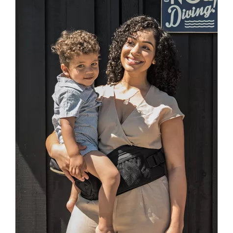 Tushbaby-Portabebés con asiento de cadera, negro y dorado