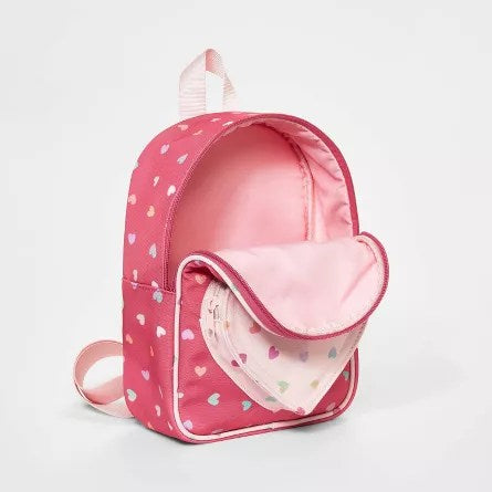 Cat &amp; Jack-Mochila con corazones de 8.25" para niñas