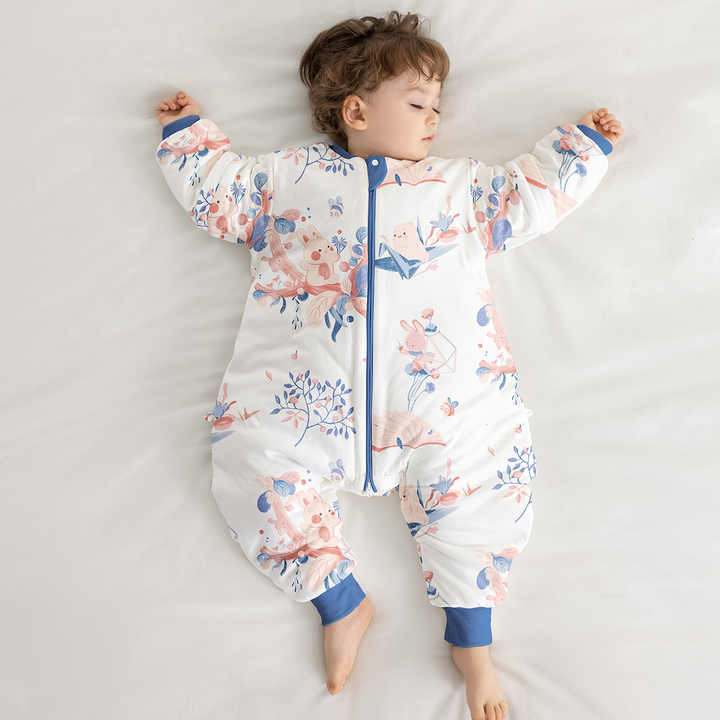 Saco de dormir para bebé de 0 a 9 meses, mangas removibles de algodón de bambú y temperatura constante, 2,5 TOG, talla S