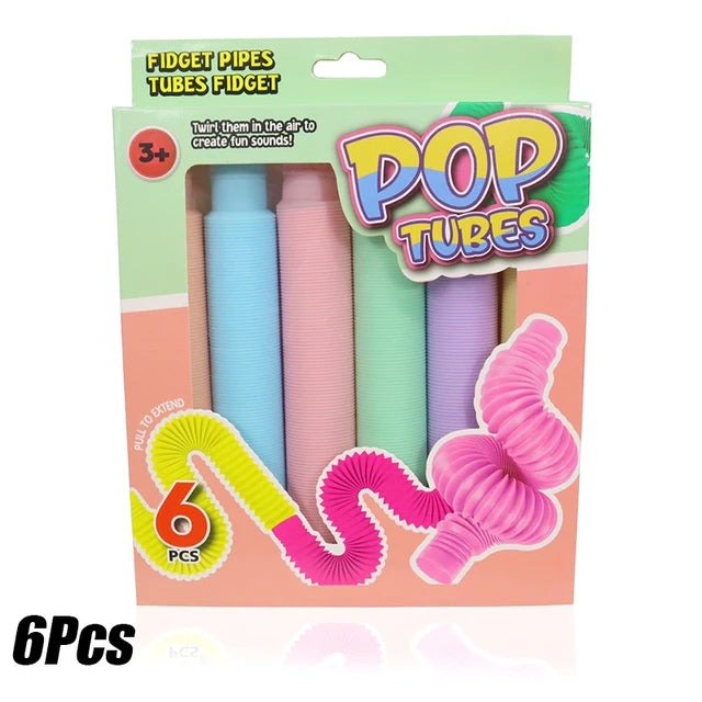 Tubos Pop luminosos para niños, 6 pcs