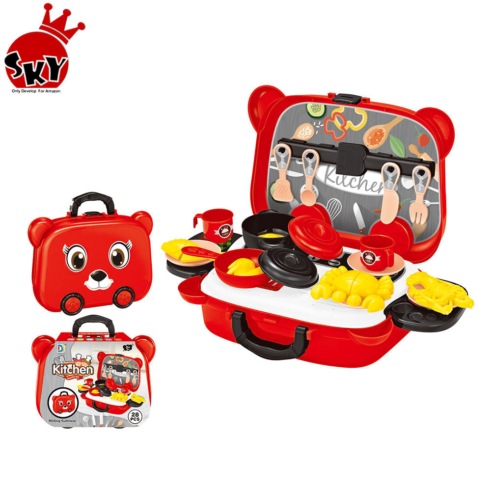 Maleta con juego de cocina para niños