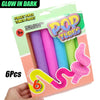 Tubos Pop luminosos para niños, 6 pcs