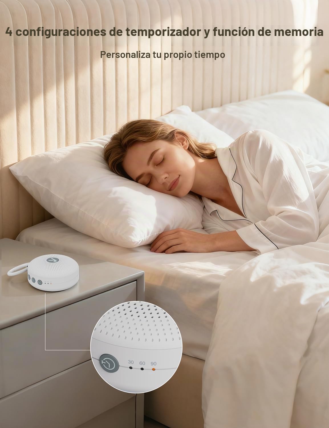 Máquina portátil de ruido de sonido para bebés con 21 sonidos