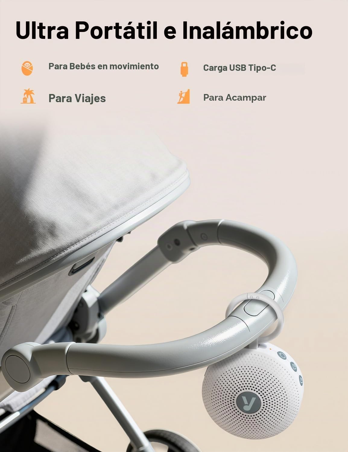 Máquina portátil de ruido de sonido para bebés con 21 sonidos