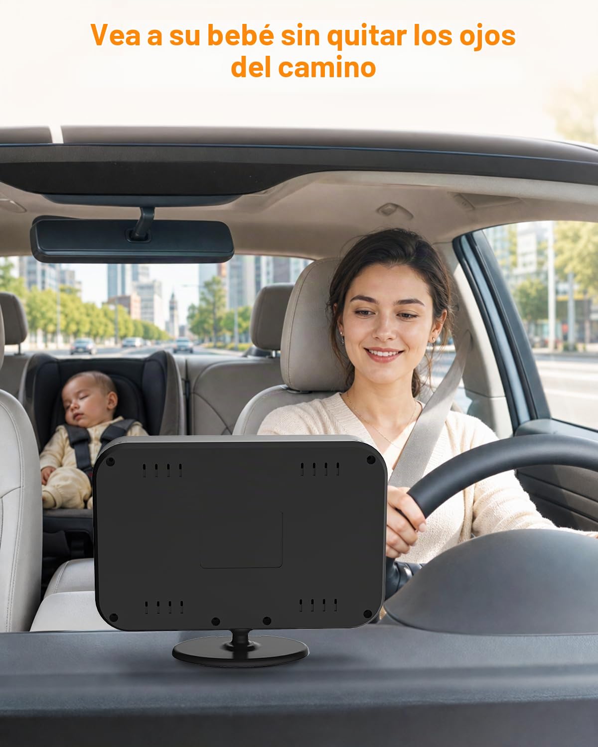 Cámara del coche del bebé, 1080P con cable cámara del bebé del coche