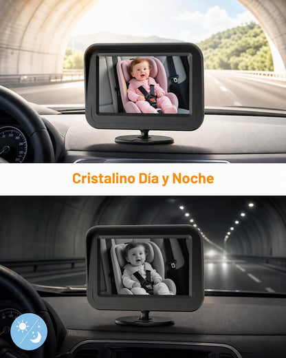 Cámara del coche del bebé, 1080P con cable cámara del bebé del coche