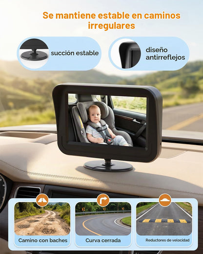 Cámara del coche del bebé, 1080P con cable cámara del bebé del coche
