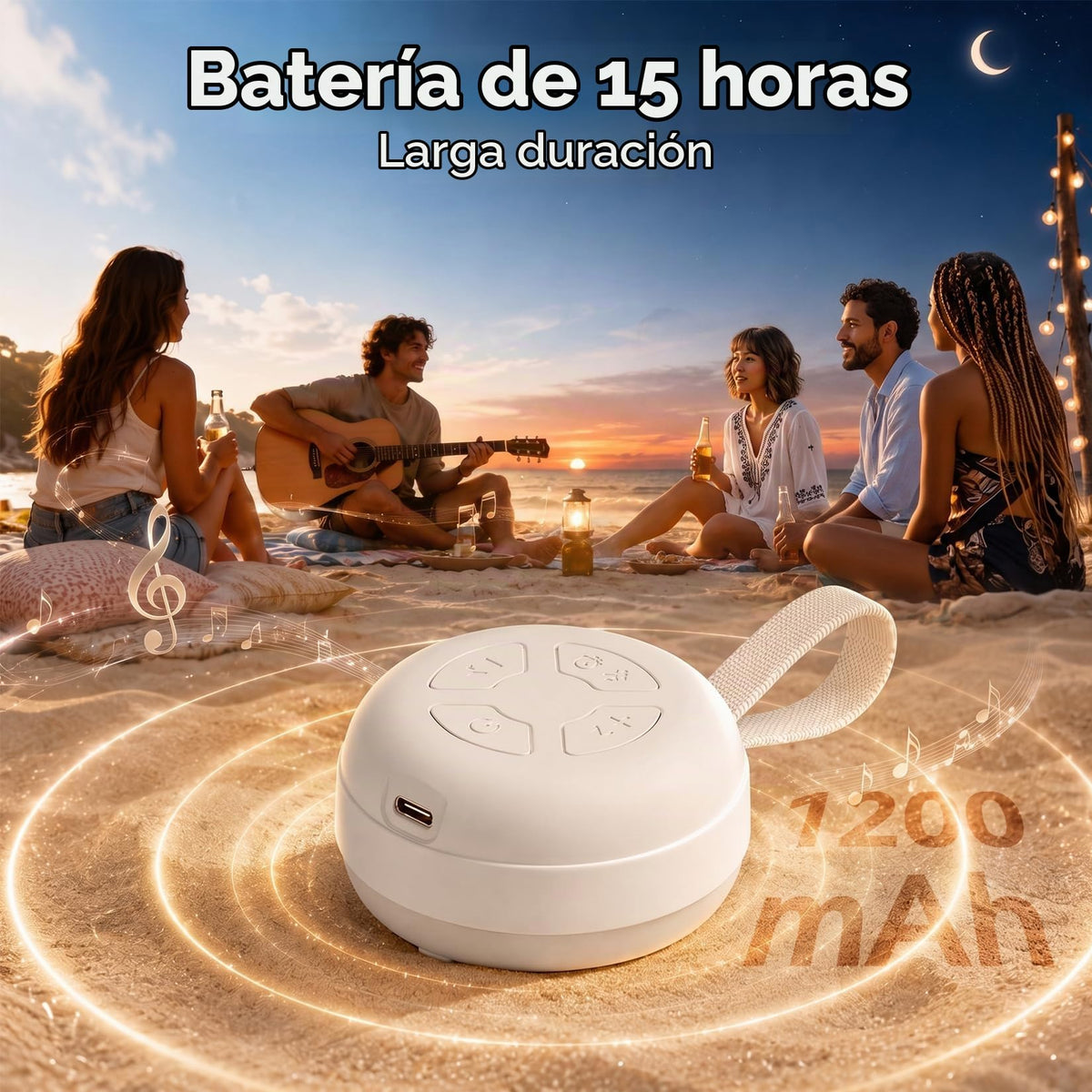 Máquina de ruido blanco, Bluetooth 5.4, 20 sonidos relajantes, función de temporizador