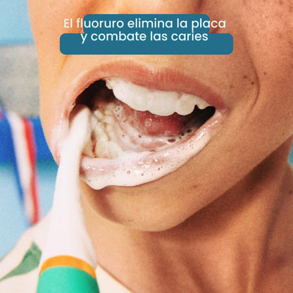 Frida Pasta de dientes con flúor para niños, protección de caries, 4 onzas