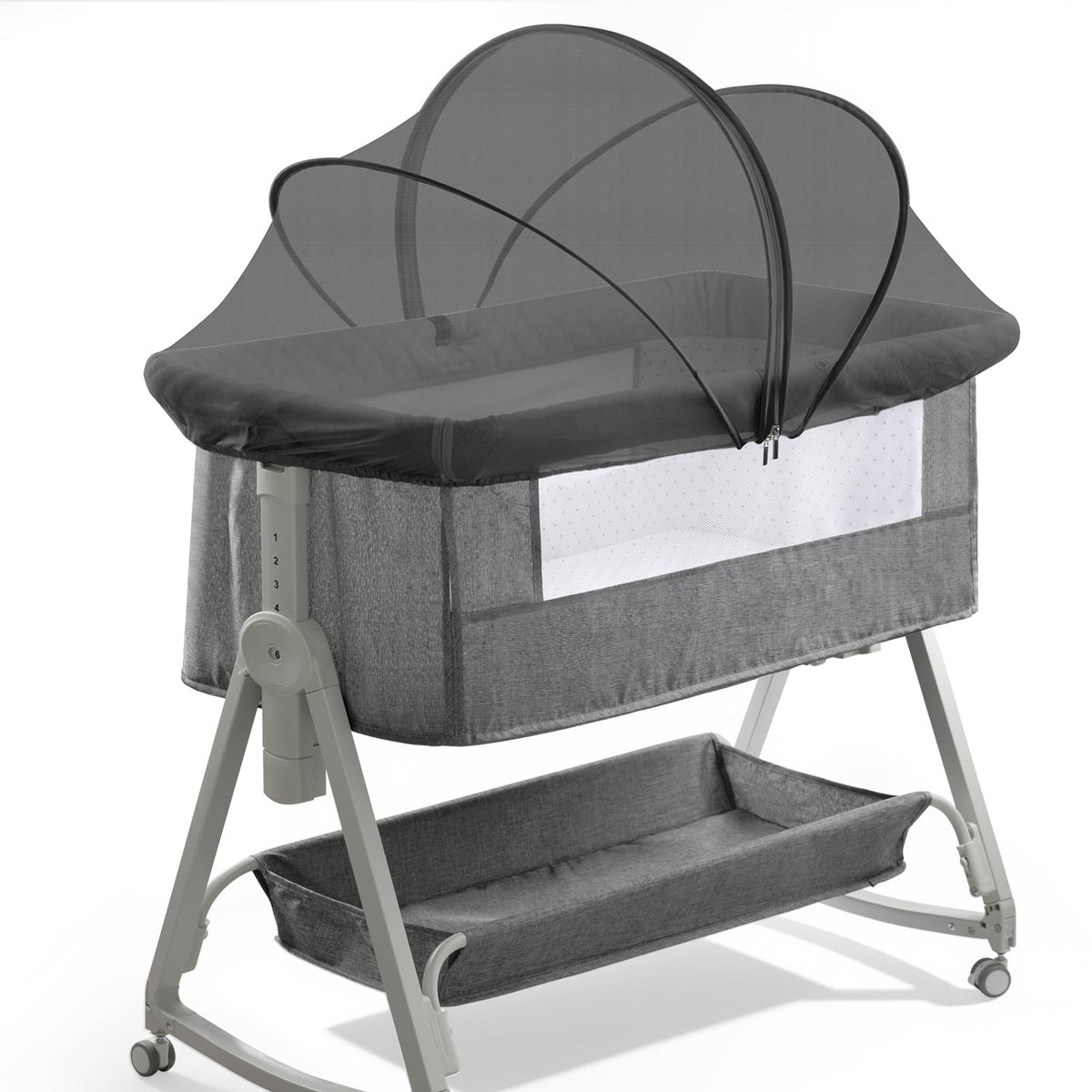 Mosquitera para moisés, toldo de malla transpirable con cremallera de 2 vías