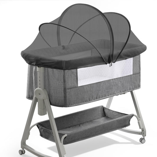 Mosquitera para moisés, toldo de malla transpirable con cremallera de 2 vías