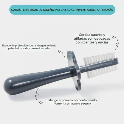 grabease Cepillo de dientes de doble cara para niños pequeños