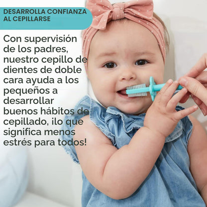 grabease Cepillo de dientes de doble cara para niños pequeños