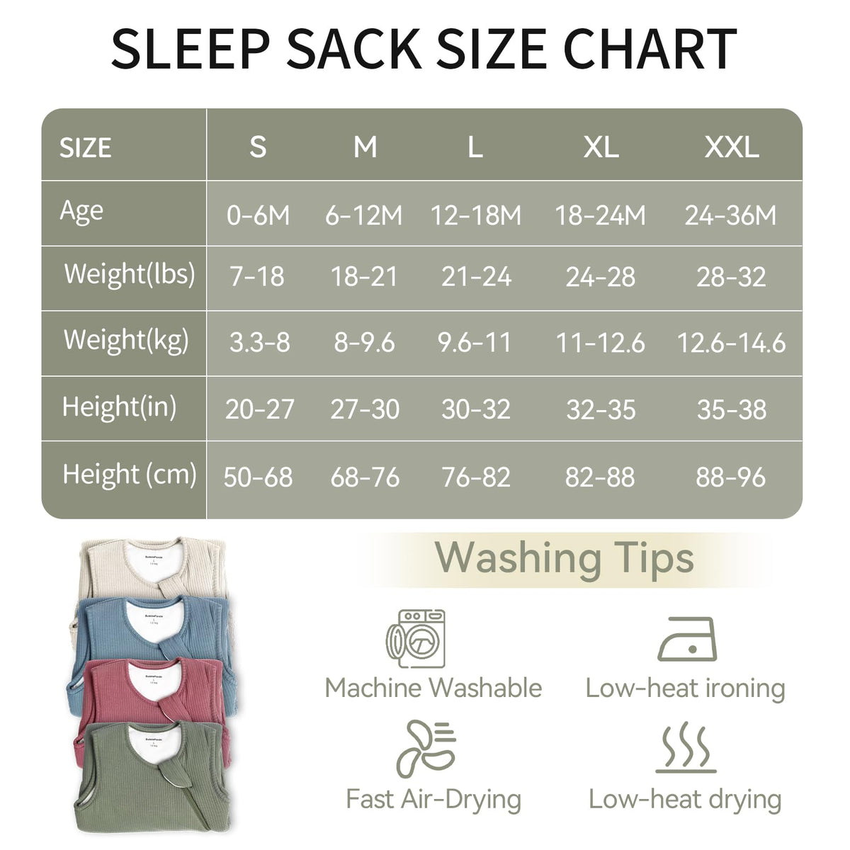 BubblePanda Saco de dormir de rayón hecho de bambú, 24-36 meses, 1.0tog