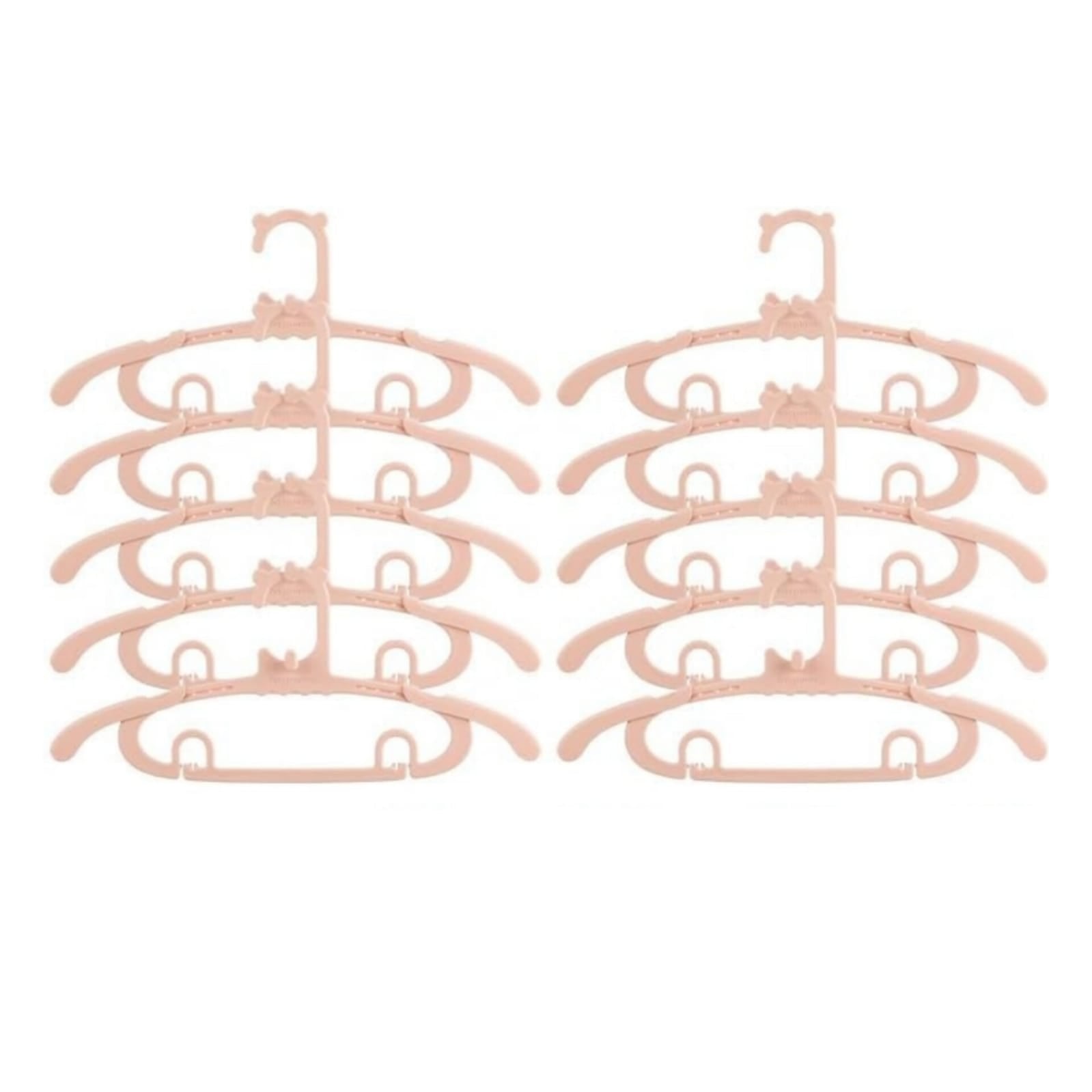 Perchas de plástico para armario, paquete de 10