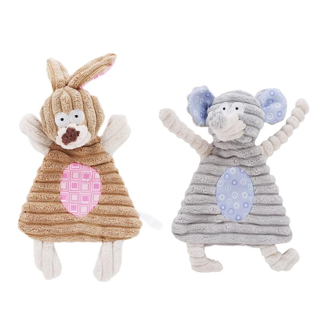 Set de 2 peluches sin relleno de corduroy