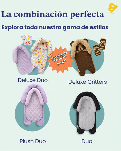 GoldBug - Soporte para la cabeza de asiento de coche 2 en 1 para bebés