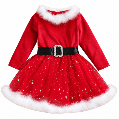 Vestido de Navidad para niña pequeña, 4-5 años