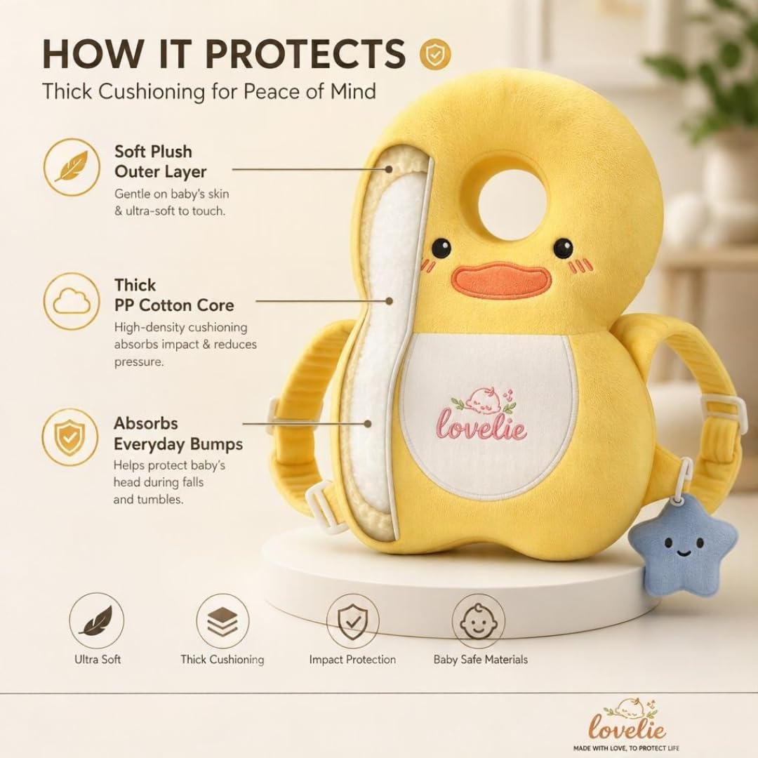 Mochila protectora de cabeza de bebé