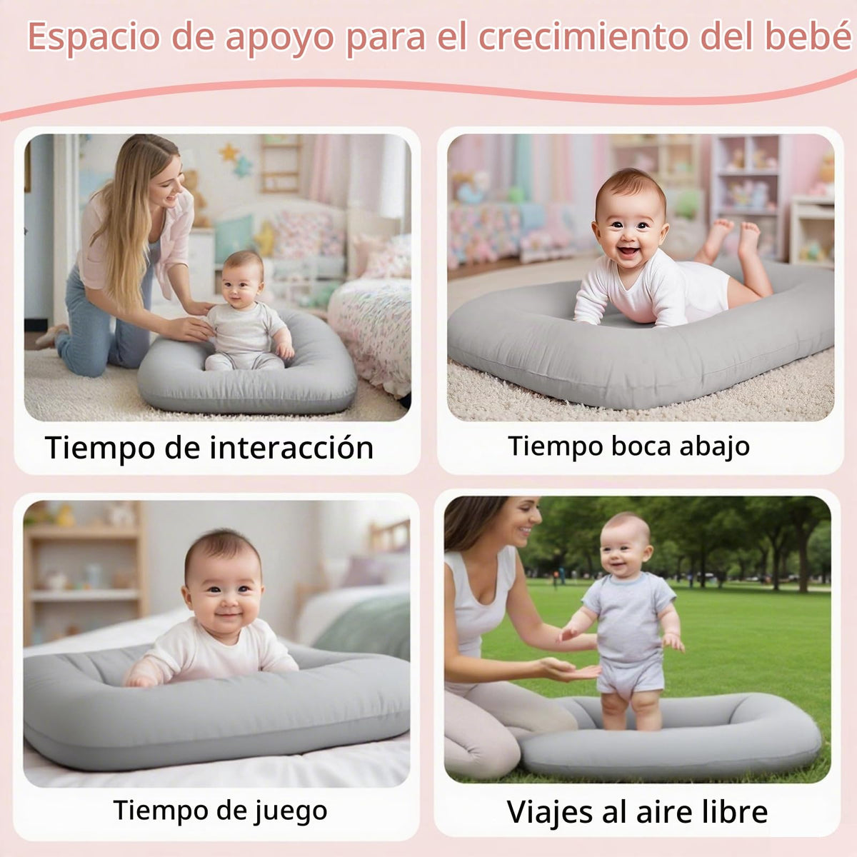 Aila+Aiden Tumbona para bebés de 0 a 24 meses